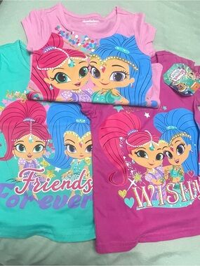 Nickelodeon Shimmer and Shine Tee — Pink, Blue, Teal